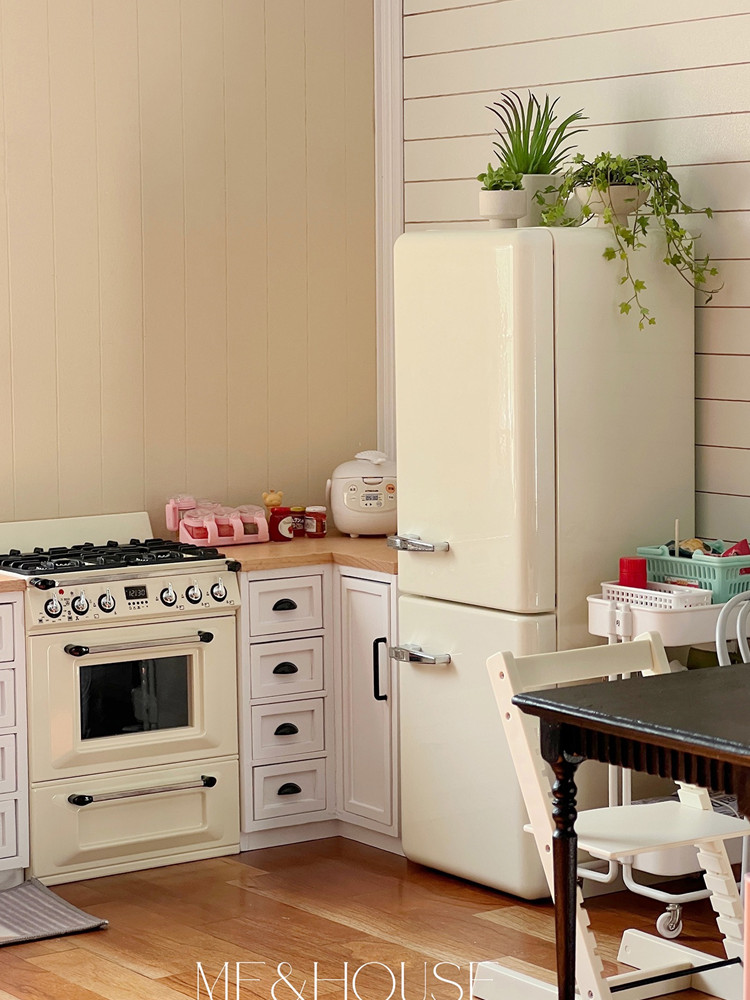 Home Improvement Kitchen - 1/6 인형 집 모델 가구 액세서리,