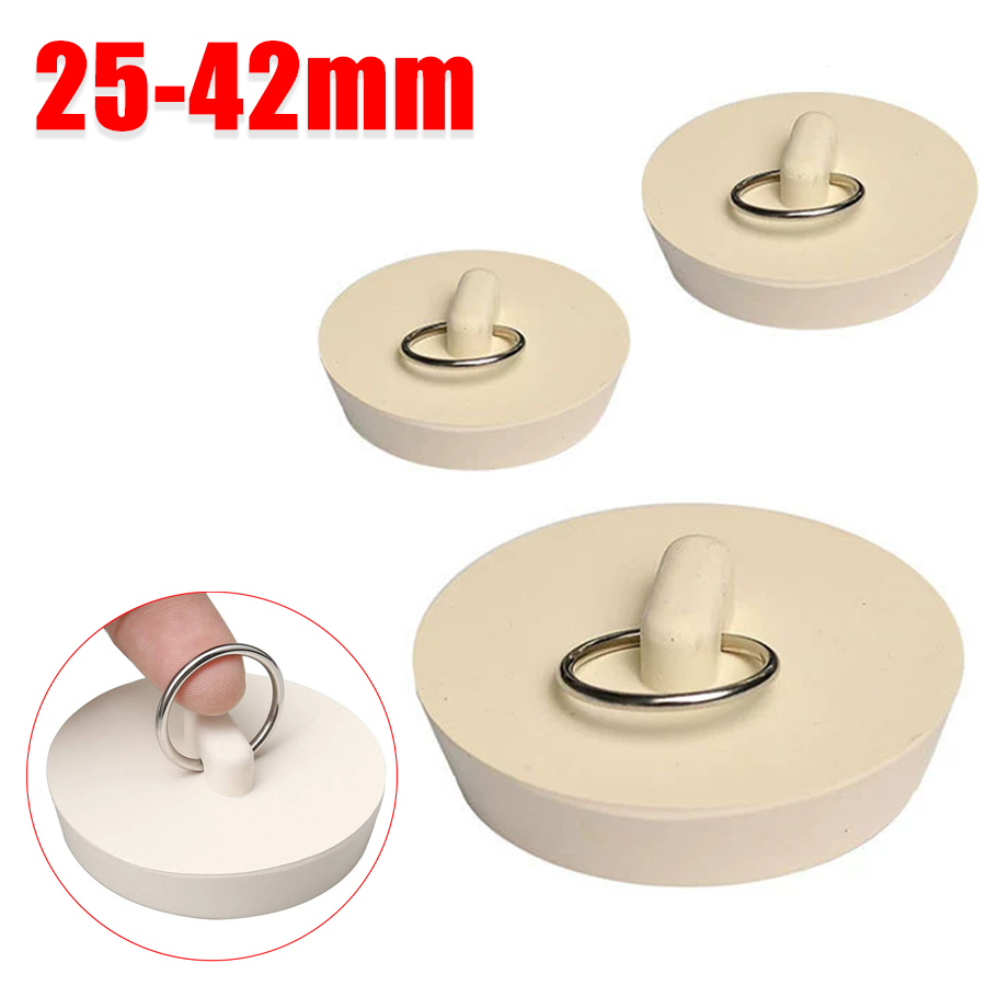 Sink Drain Strainer - 1개 고무 원형 욕조 마개 25-42mm