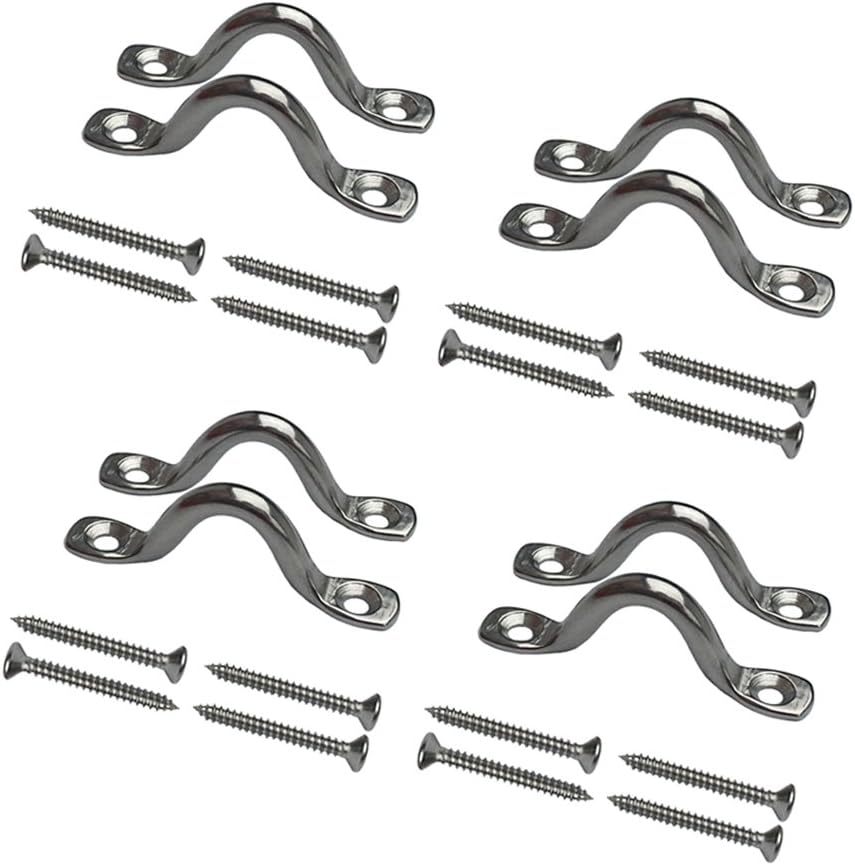 Deck Screw Stainless - 8개 스테인리스 스틸 3/8인치 패드 아이