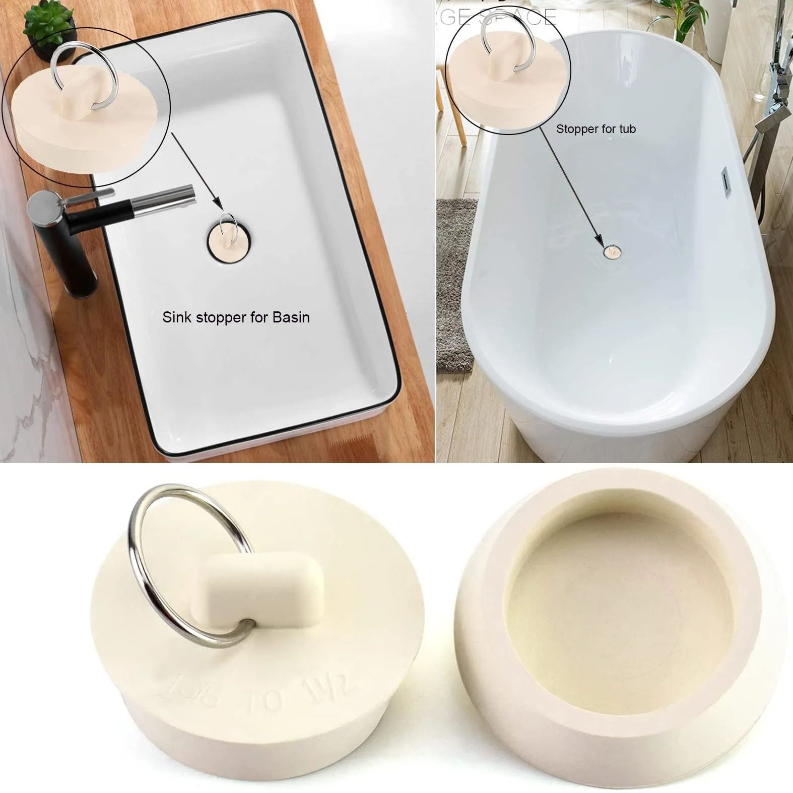 1개 고무 원형 욕조 마개 25-42mm 배수구 마개  - Sink Drain Strainer 리뷰 및 가격