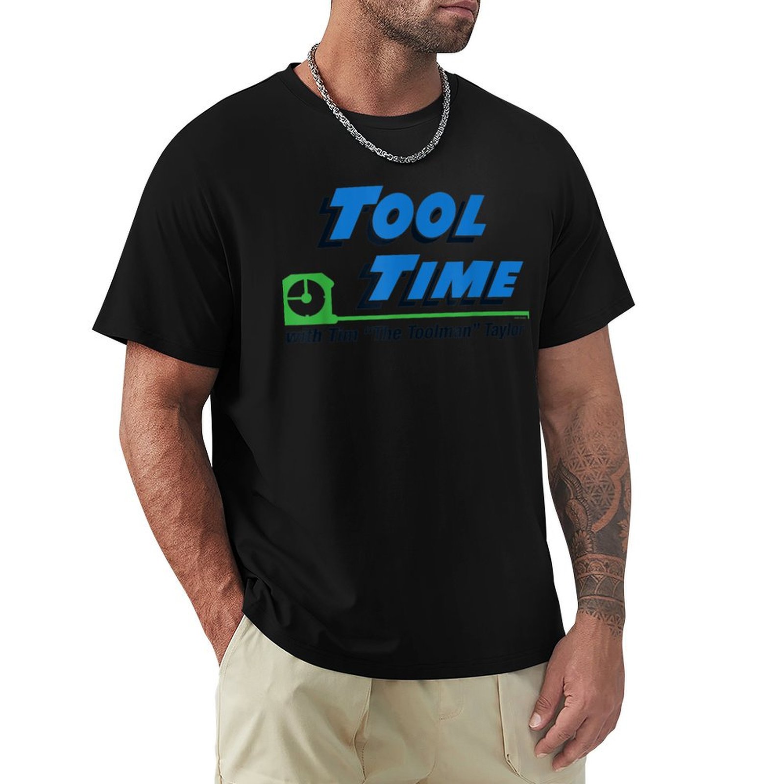 홈 인테리어 도구 타임 위드 팀 티셔츠 레귤러 핏 플레 - Home Improvement Tool Time 리뷰 및 가격