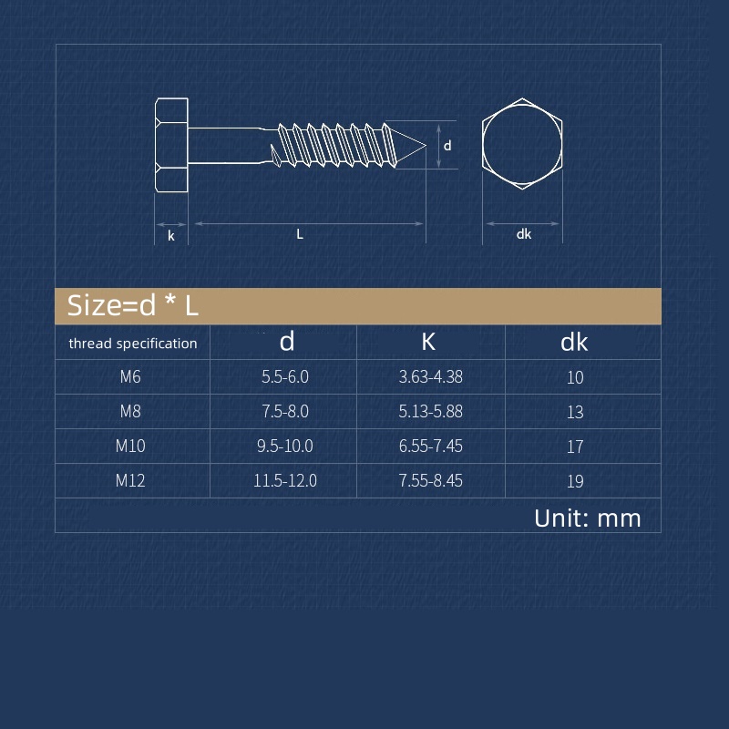 M6~M12 스테인리스 스틸 반나사형 육각 머리 셀프  - Deck Screw Stainless 리뷰 및 가격